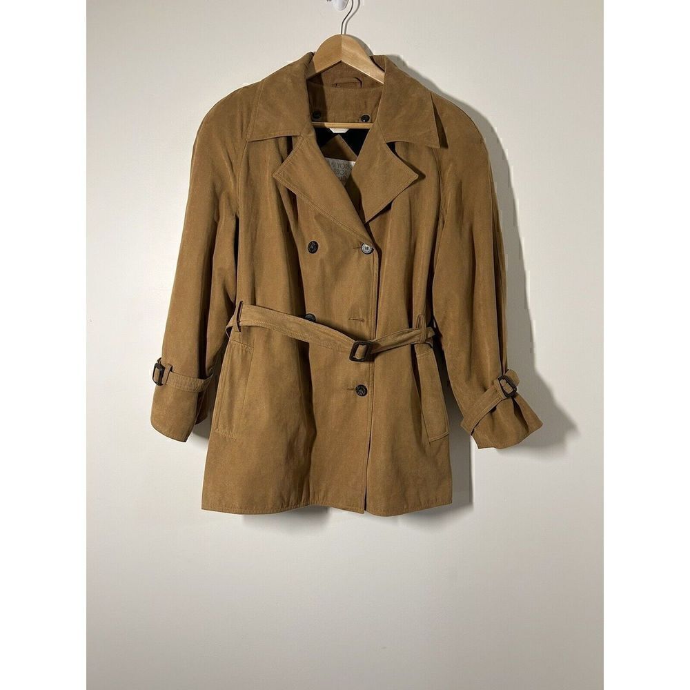 New York Harbor Trench Coat Womens Belted Removable Liner 14P